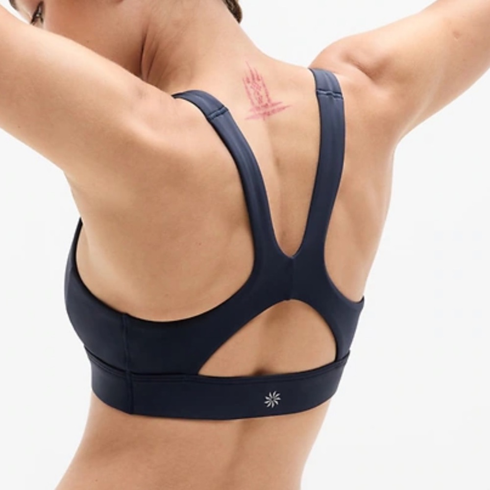 Athleta Blue Interval Sport Bra D-DD